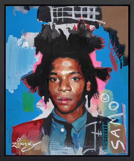 Basquiat by Zinsky - Framed Original Painting on Stretched Canvas